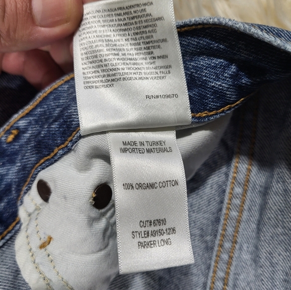 Agolde 90's Crop Mid Rise Straight In Hooked Organic Cotton Jeans Size 24 - Picture 8 of 15